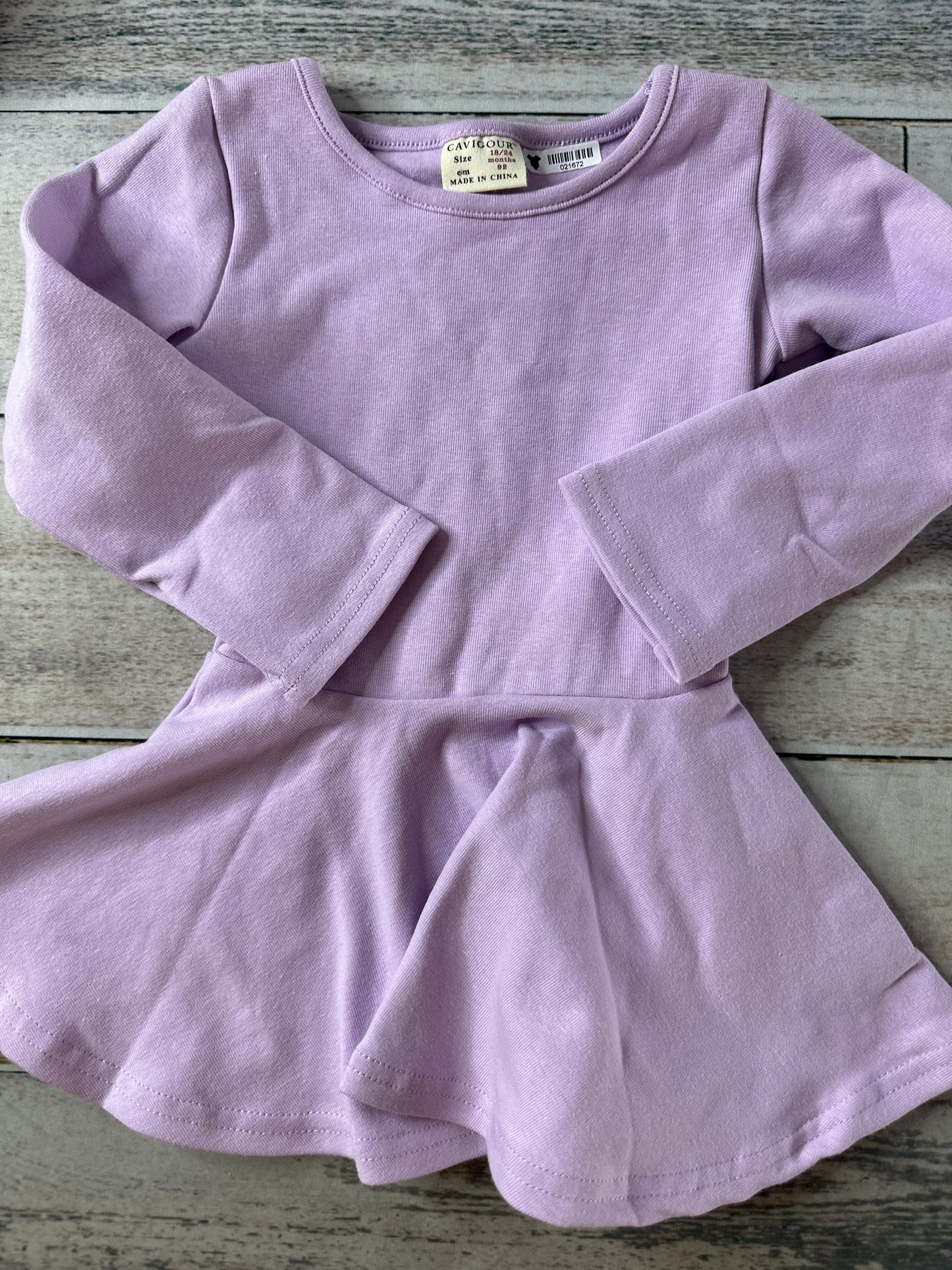 Cavigour Girls purple Long Sleeve T-Shirt Size: 18-24 months purple