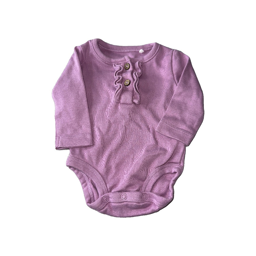 Oliver & Rain Girls purple Onesie Size: Newborn purple