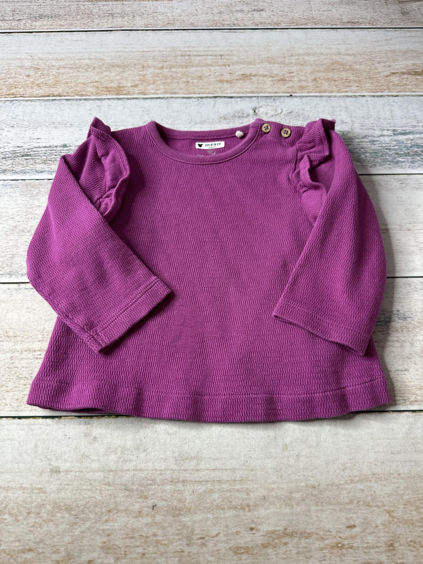 Oliver & Rain Girls purple Long Sleeve Shirt Size: 12 months purple