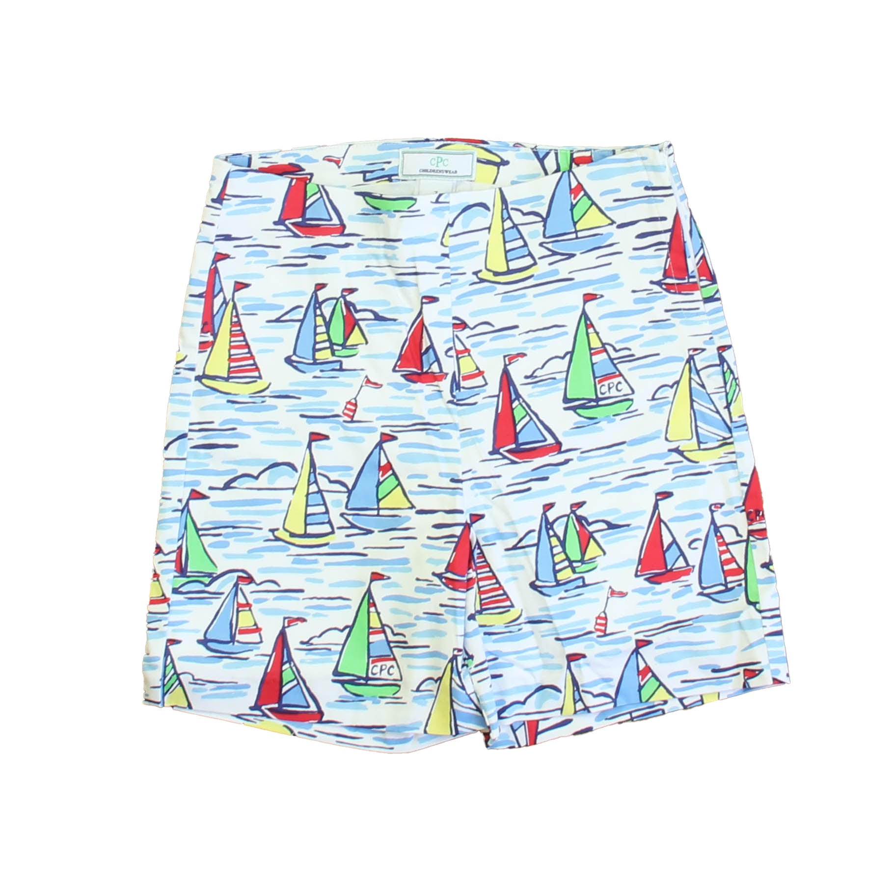 Classic Prep Girls Rainbow Fleet Print Shorts Size: 7 Years Rainbow Fleet Print