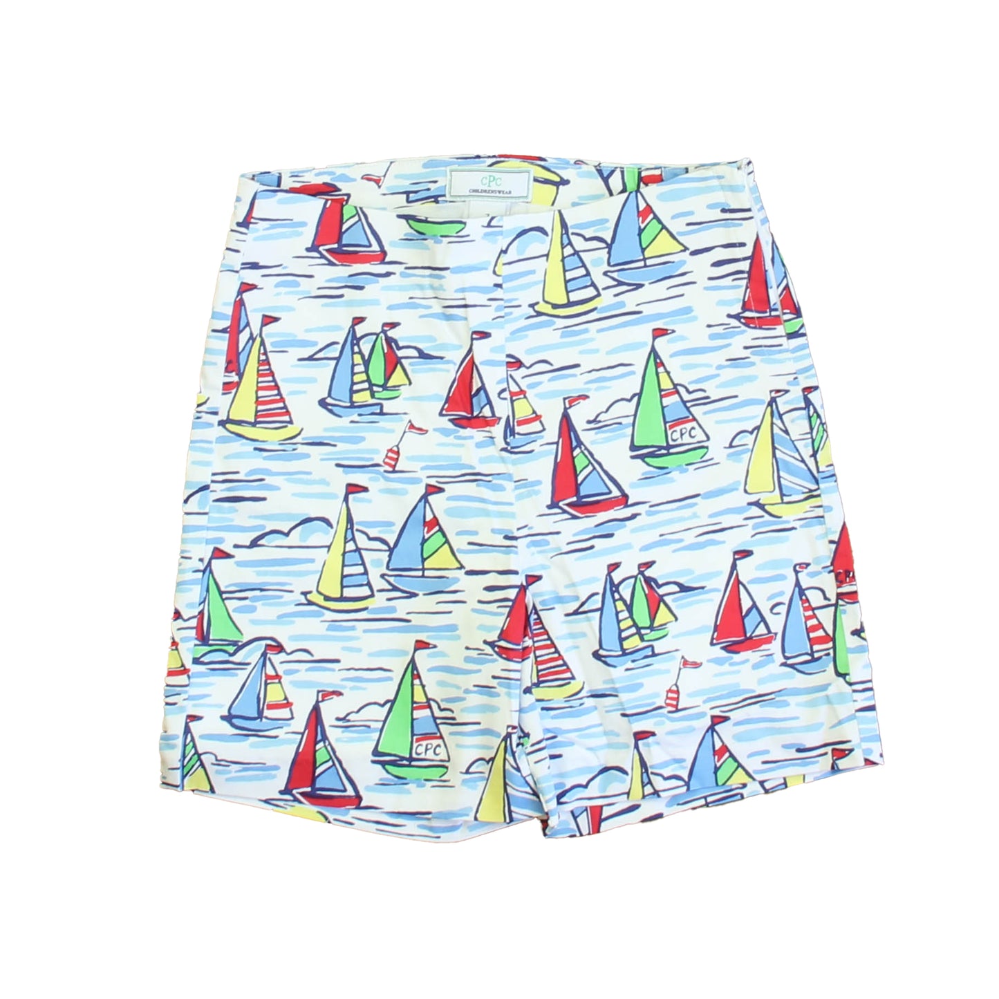 Classic Prep Girls Rainbow Fleet Print Shorts Size: 7 Years