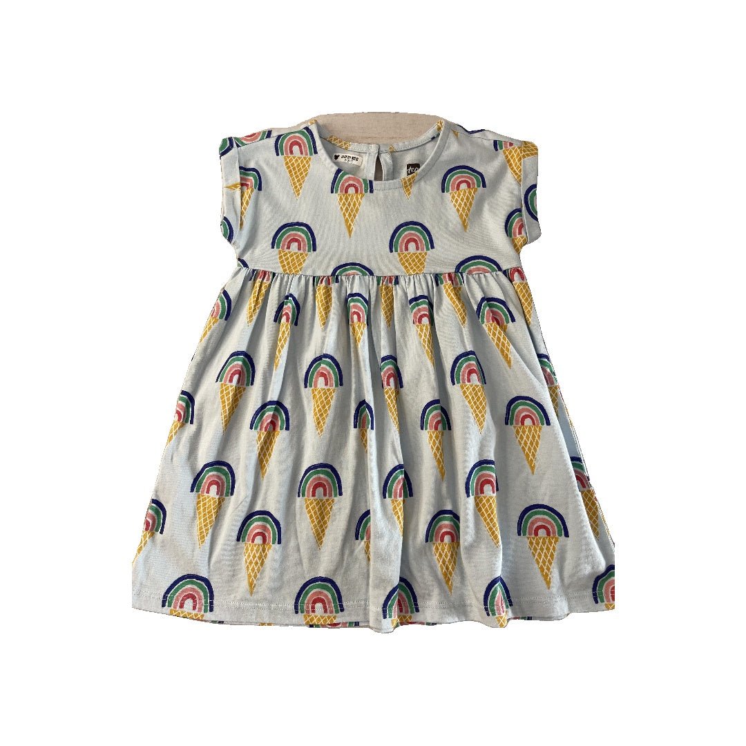 Tea Girls Rainbow | Light Blue Dress Size: 2T Rainbow | Light Blue