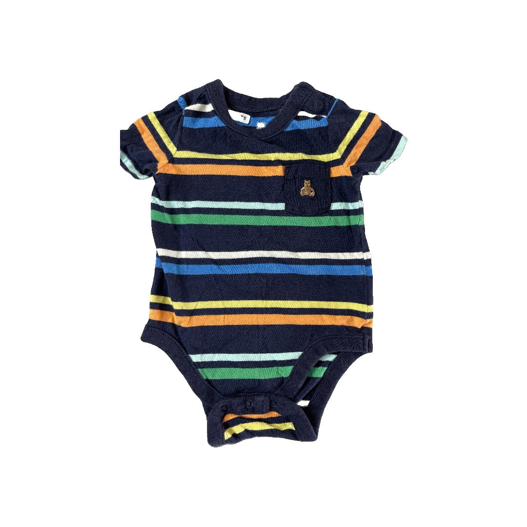 Gap Unisex Rainbow | Navy Blue Onesie Size: 6 months Rainbow | Navy Blue