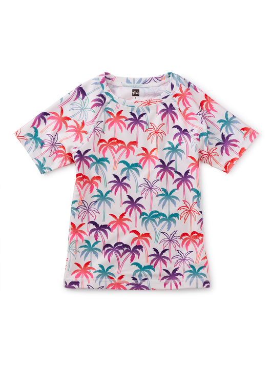 Tea Collection Girls Rainbow Palms Rashguard Size: 7 Years Rainbow Palms