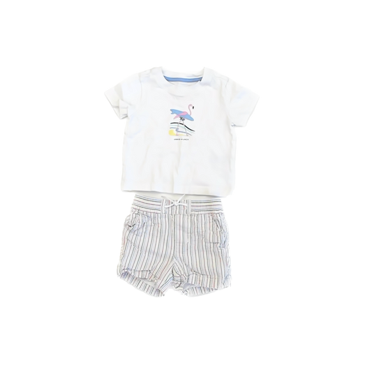 Janie and Jack Girls Rainbow Seersucker Apparel Sets Size: 6-12 Months Rainbow Seersucker