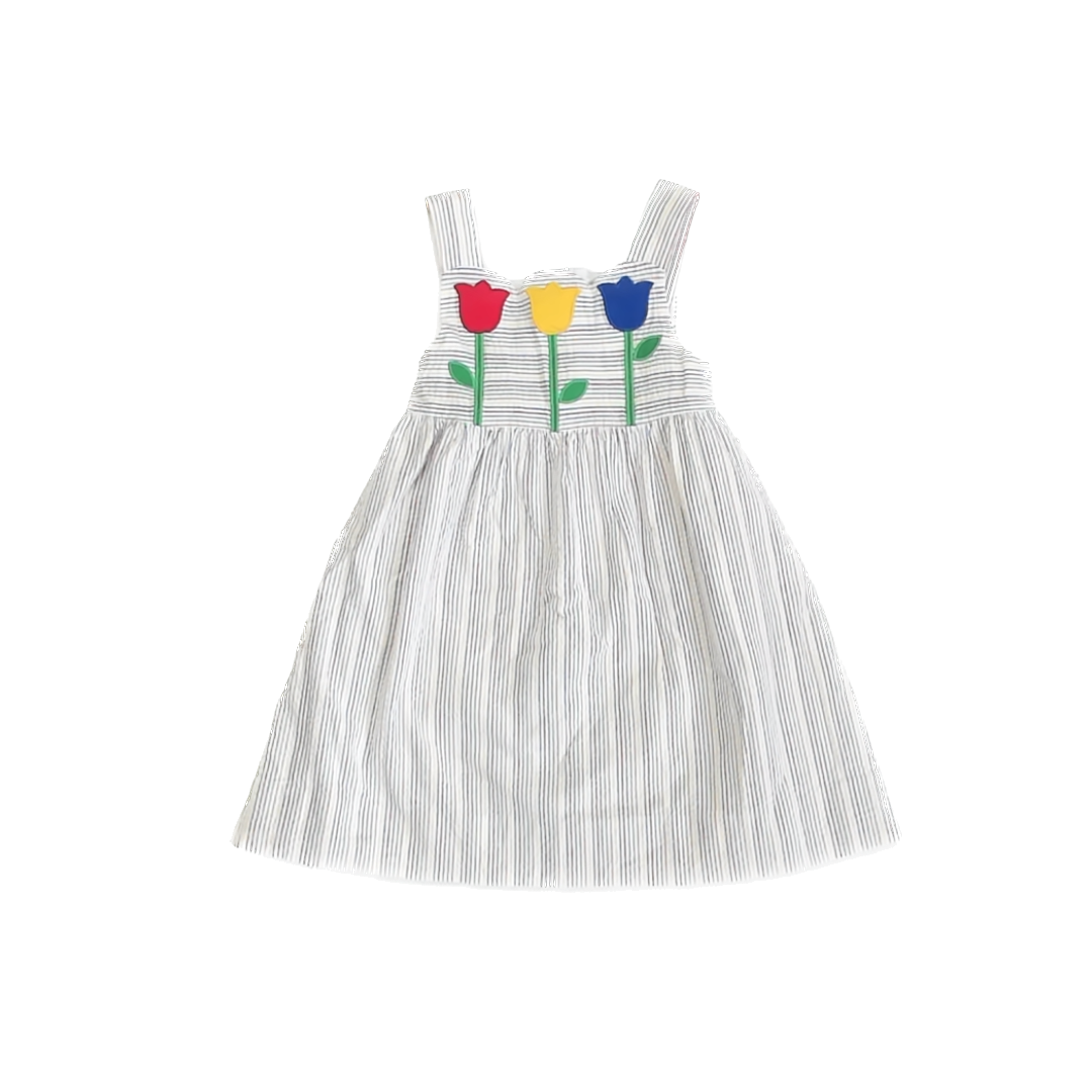 Florence Eiseman Girls Rainbow Seersucker Sun Dress Size: 3T Rainbow Seersucker