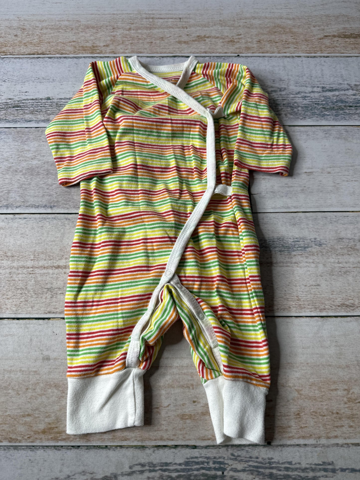 Under The Nile Unisex Rainbow | Stripe Long Sleeve Outfit Size: 0-3 months Rainbow | Stripe