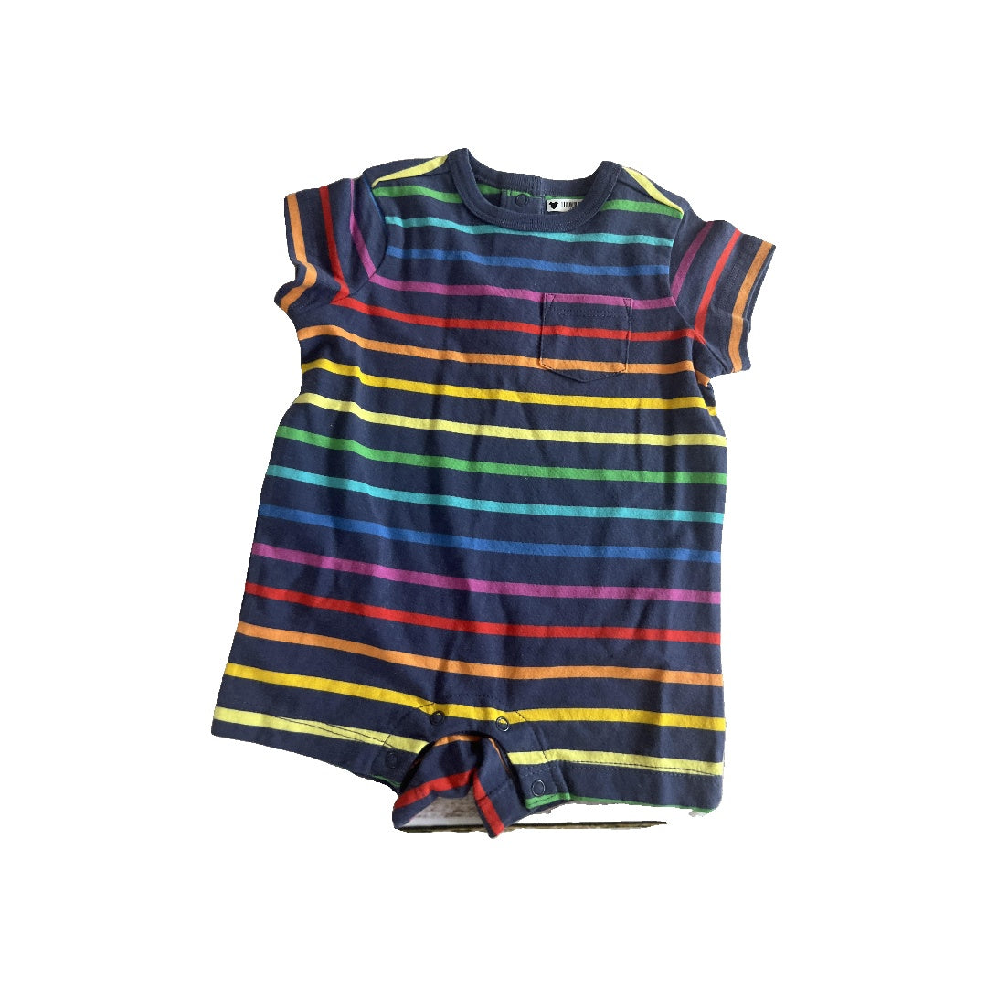 Primary Unisex Rainbow | Stripe Romper Size: 3-6 months Rainbow | Stripe