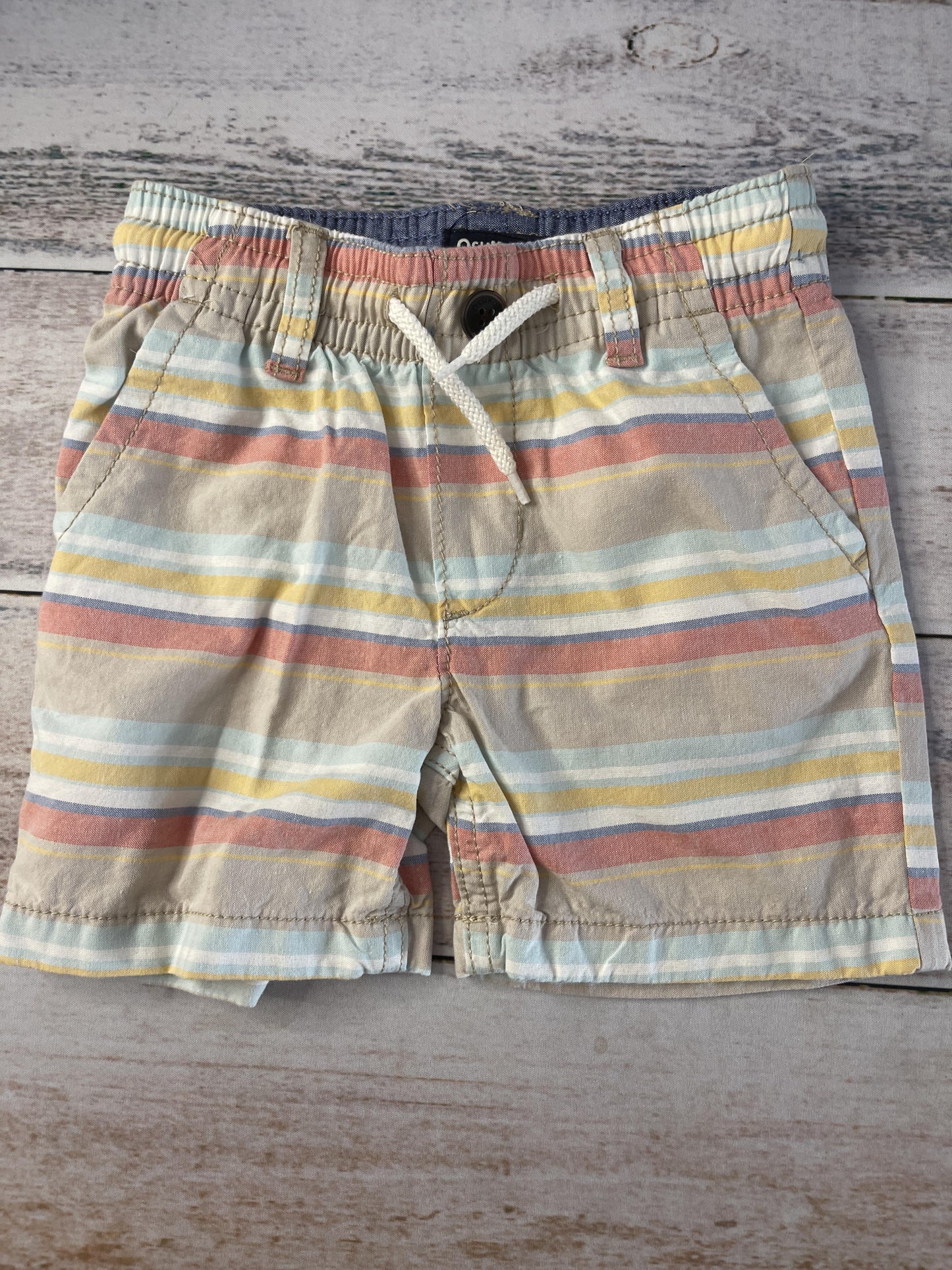 OshKosh Boys Rainbow | Stripe Shorts Size: 3T Rainbow | Stripe