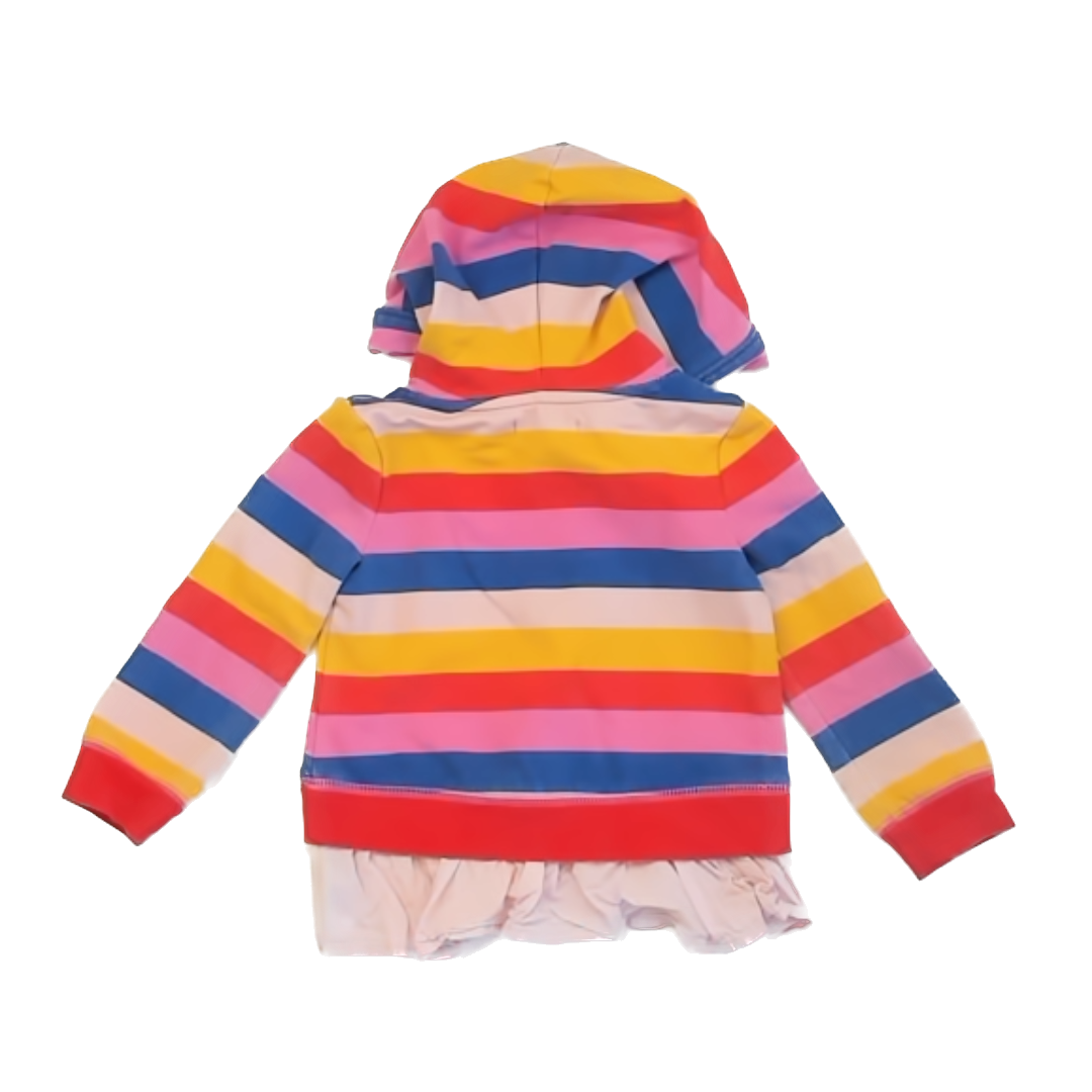Tucker & Tate Girls Rainbow Stripe Hoodie Size: 2T Rainbow Stripe