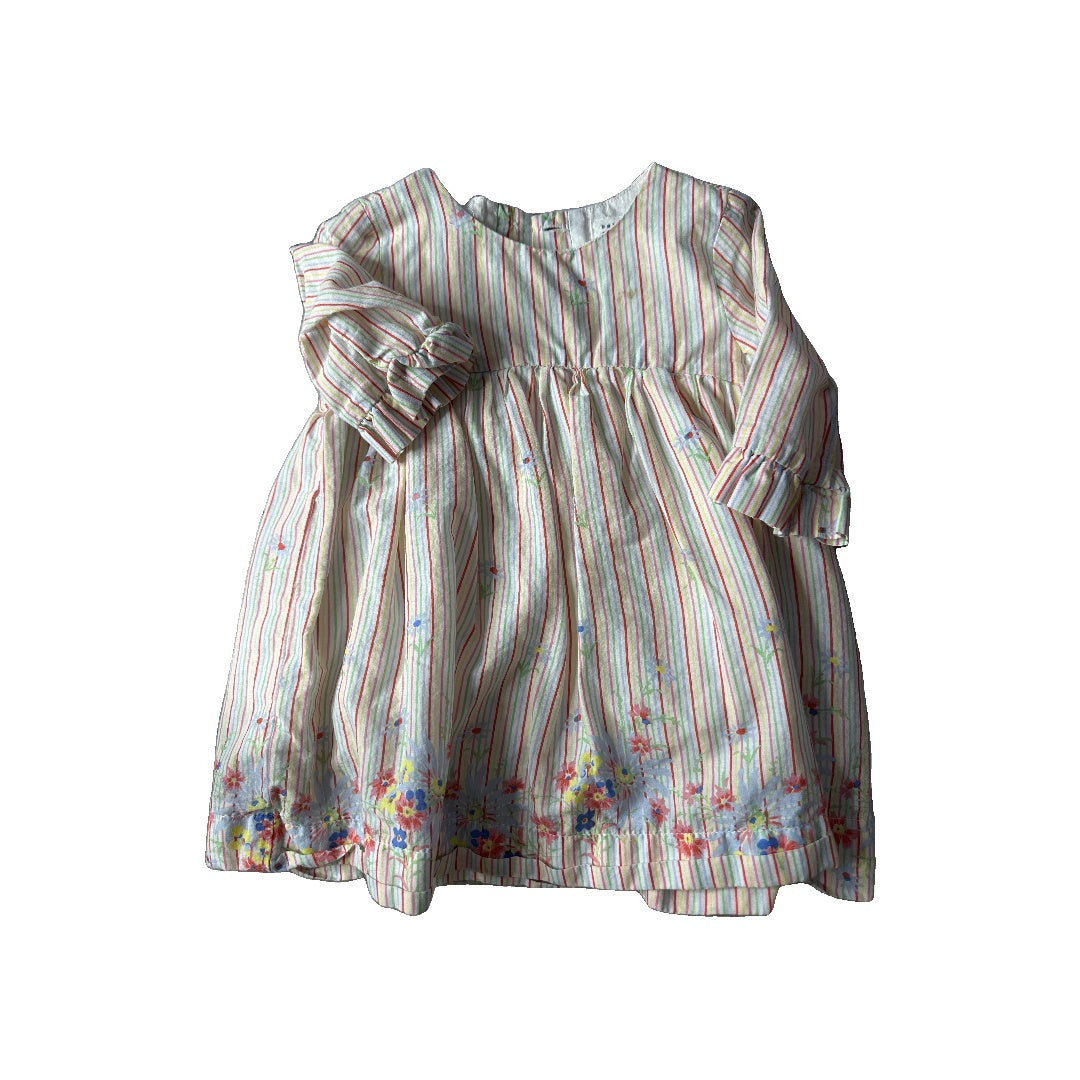 Gap Girls Rainbow | Striped Dress Size: 6-12 months Rainbow | Striped
