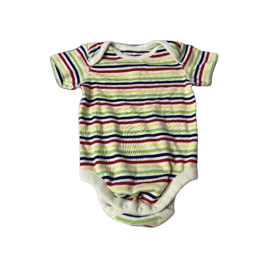 Moon and back Boys Rainbow | Striped Onesie Size: 0-3 months Rainbow | Striped