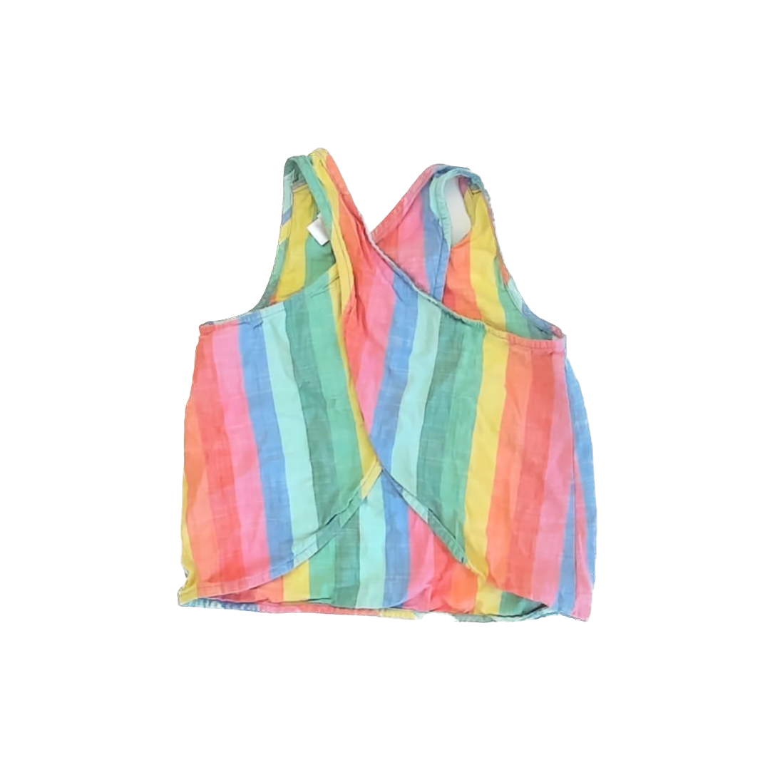 Hanna Andersson Girls Rainbow Striped Tank Top Size: 8 Years Rainbow Striped