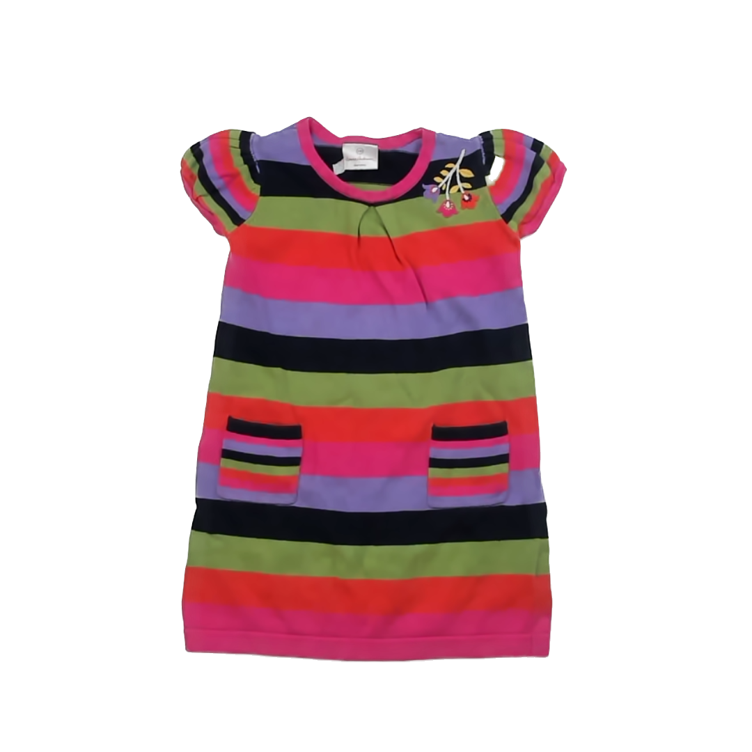 Hanna Andersson Girls Rainbow Striped Sweater Dress Size: 110 (5T) Rainbow Striped