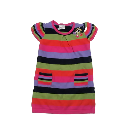 Hanna Andersson Girls Rainbow Striped Sweater Dress Size: 110 (5T) Rainbow Striped
