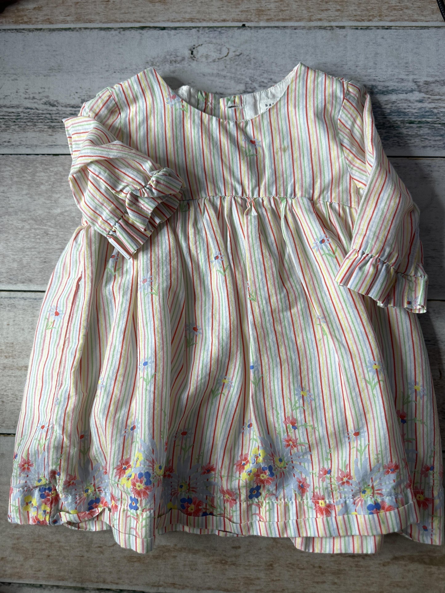 Gap Girls Rainbow | Striped Dress Size: 6-12 months Rainbow | Striped