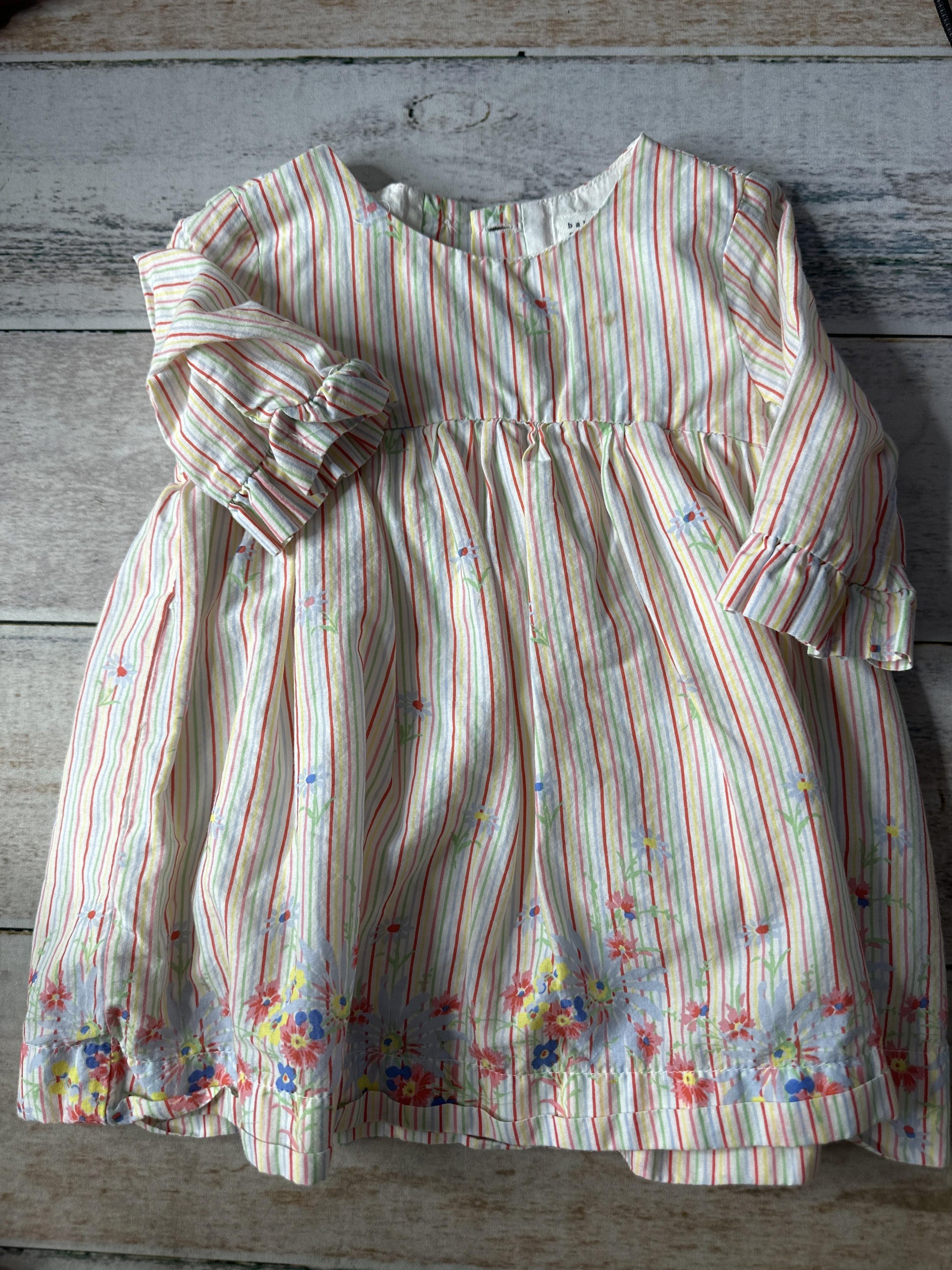 Gap Girls Rainbow | Striped Dress Size: 6-12 months Rainbow | Striped