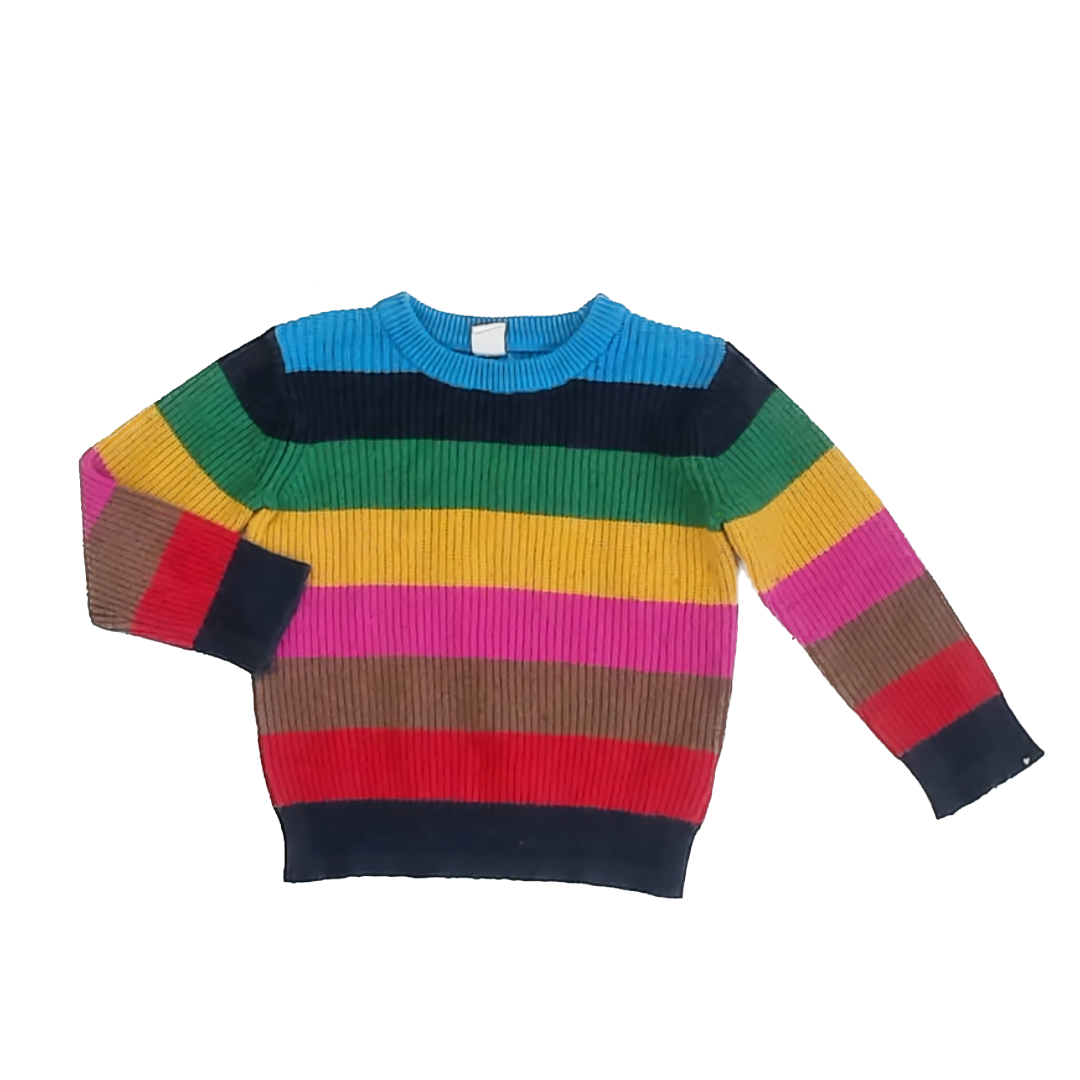 Gap Unisex Rainbow Striped Sweater Size: 3T Rainbow Striped