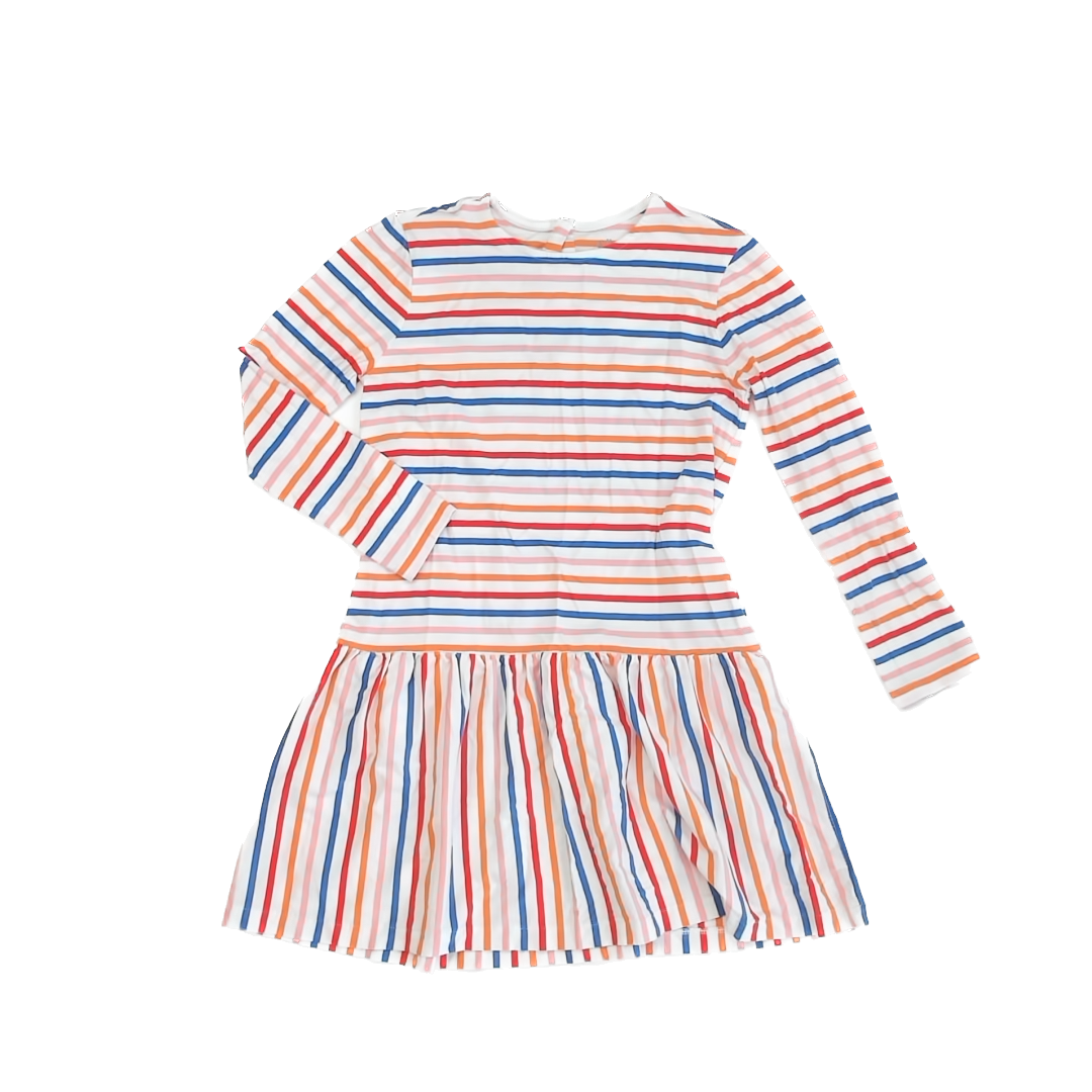 Primark Girls Rainbow Striped Dress Size: 10 Rainbow Striped