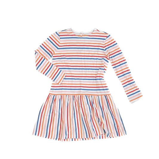 Primark Girls Rainbow Striped Dress Size: 10 Rainbow Striped
