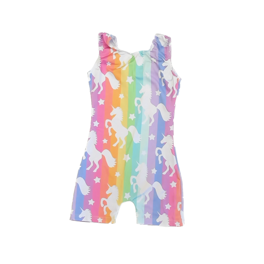 Unknown Girls Rainbow Unicorn Leotard Size: *7-8 Years Rainbow Unicorn