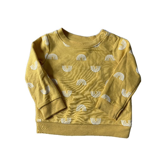 Cat & Jack Unisex Rainbow | Yellow | White Sweater Size: 6-9 months Rainbow | Yellow | White