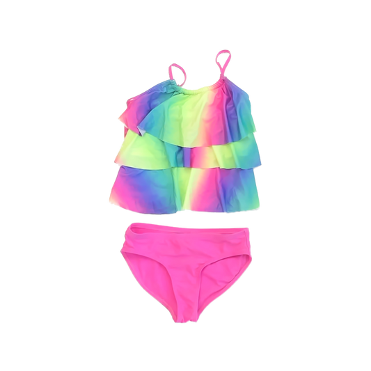 Justice Girls Rainbow 2-piece Swimsuit Size: 7-8 Years Rainbow