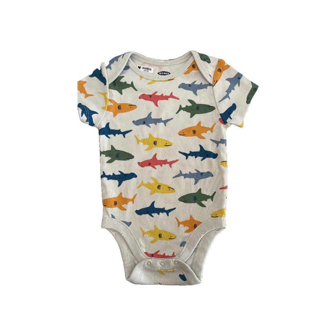 Old Navy Unisex Rainbow Onesie Size: 6-12 months Rainbow