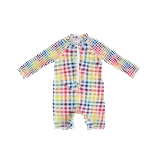 Land's End Unisex Rainbow 1-piece Swimsuit Size: 18-24 Months Rainbow