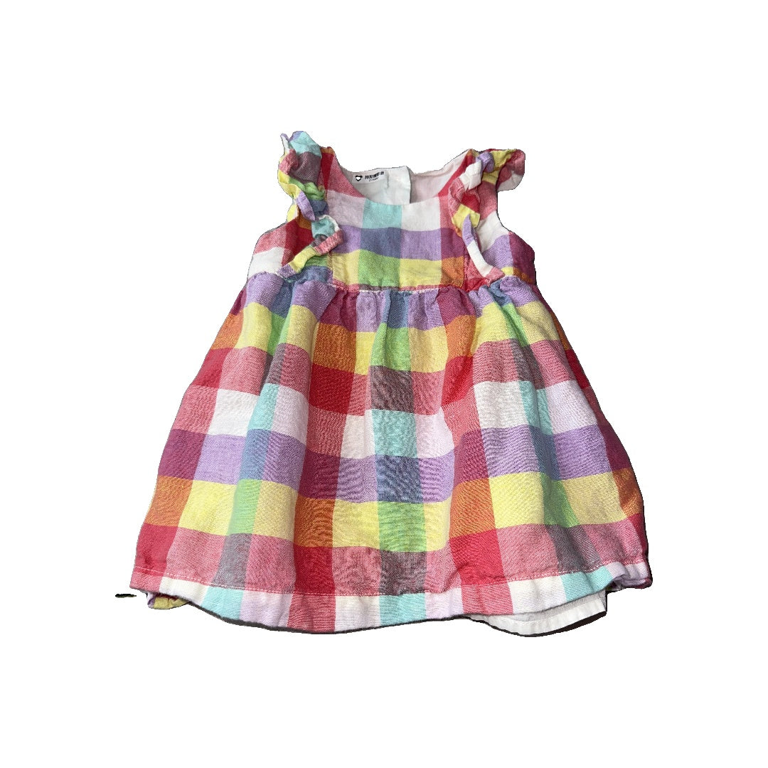 Gap Girls Rainbow Dress Size: 6-12 months Rainbow