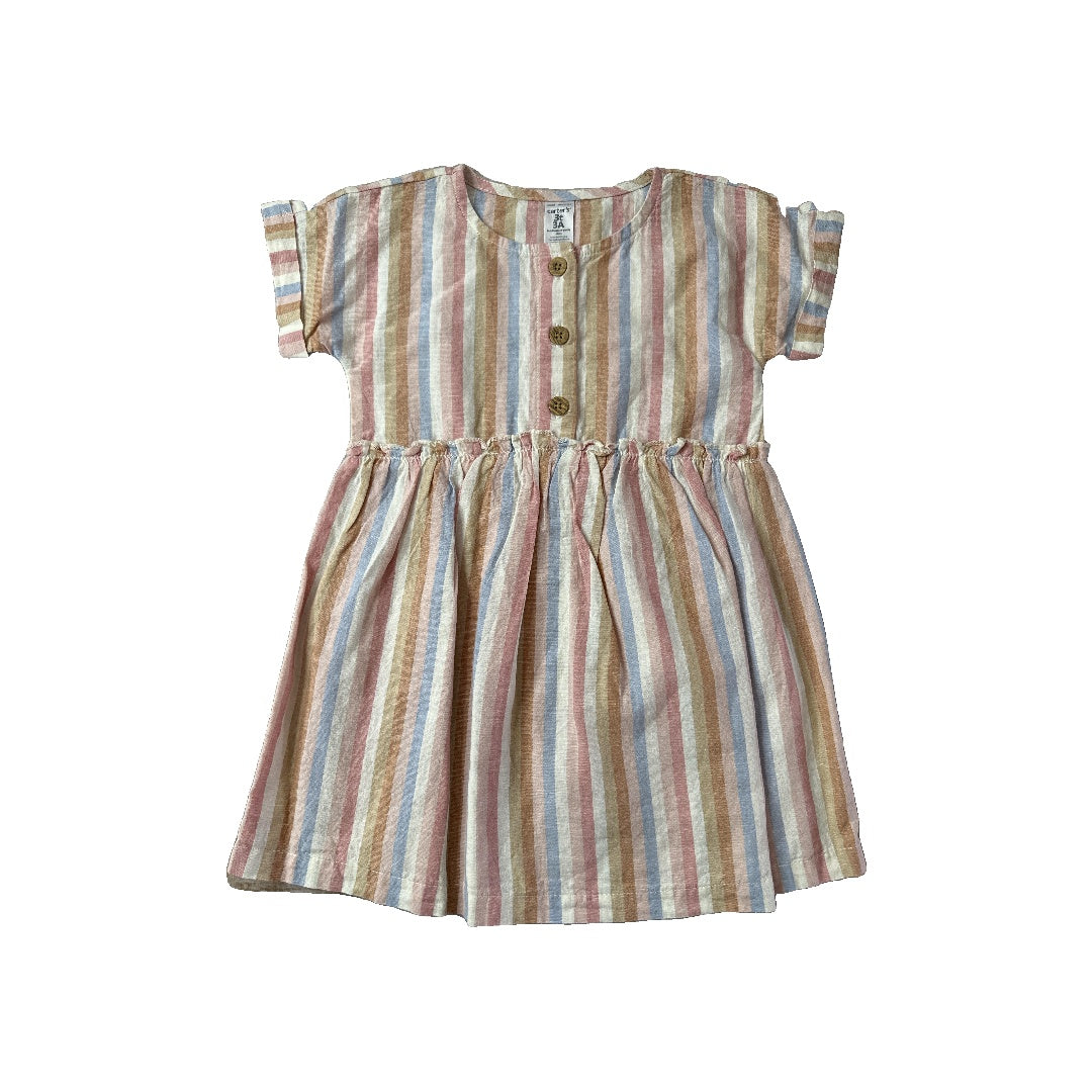 Carters Girls Rainbow Dress Size: 3T Rainbow