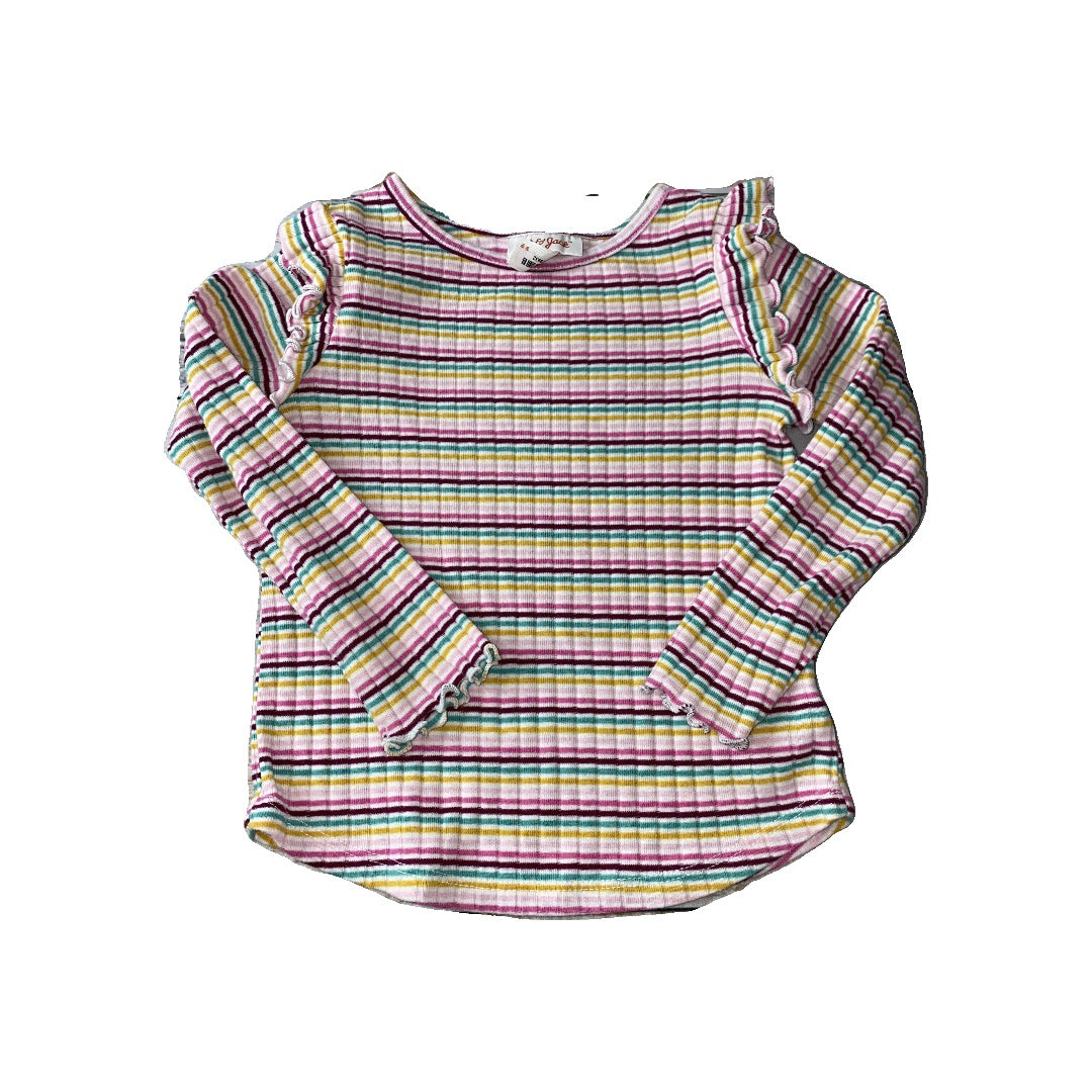 Cat & Jack Girls Rainbow Long Sleeve T-Shirt Size: 3T Rainbow