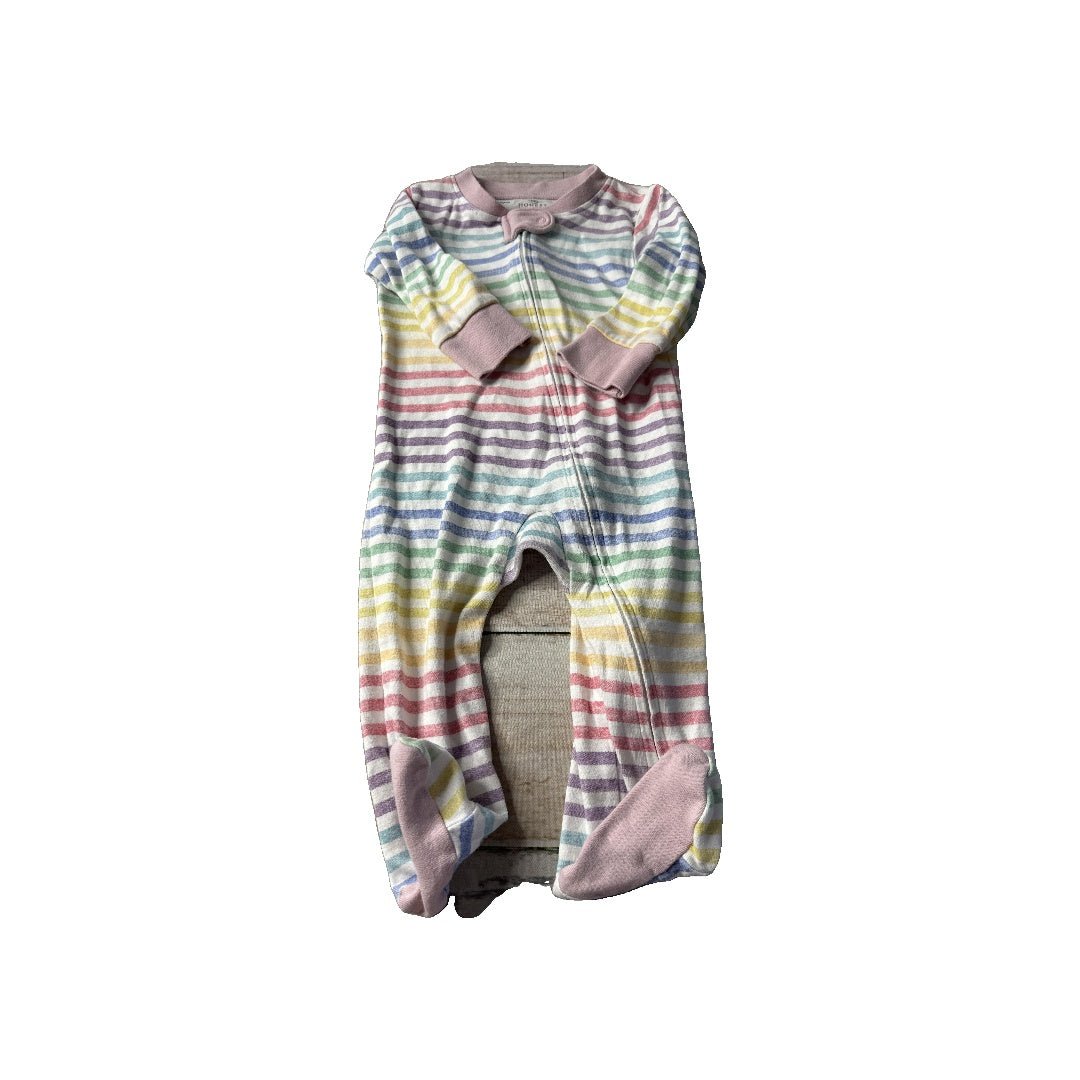 Honest Co Girls Rainbow Pajamas Size: 6-9 months Rainbow