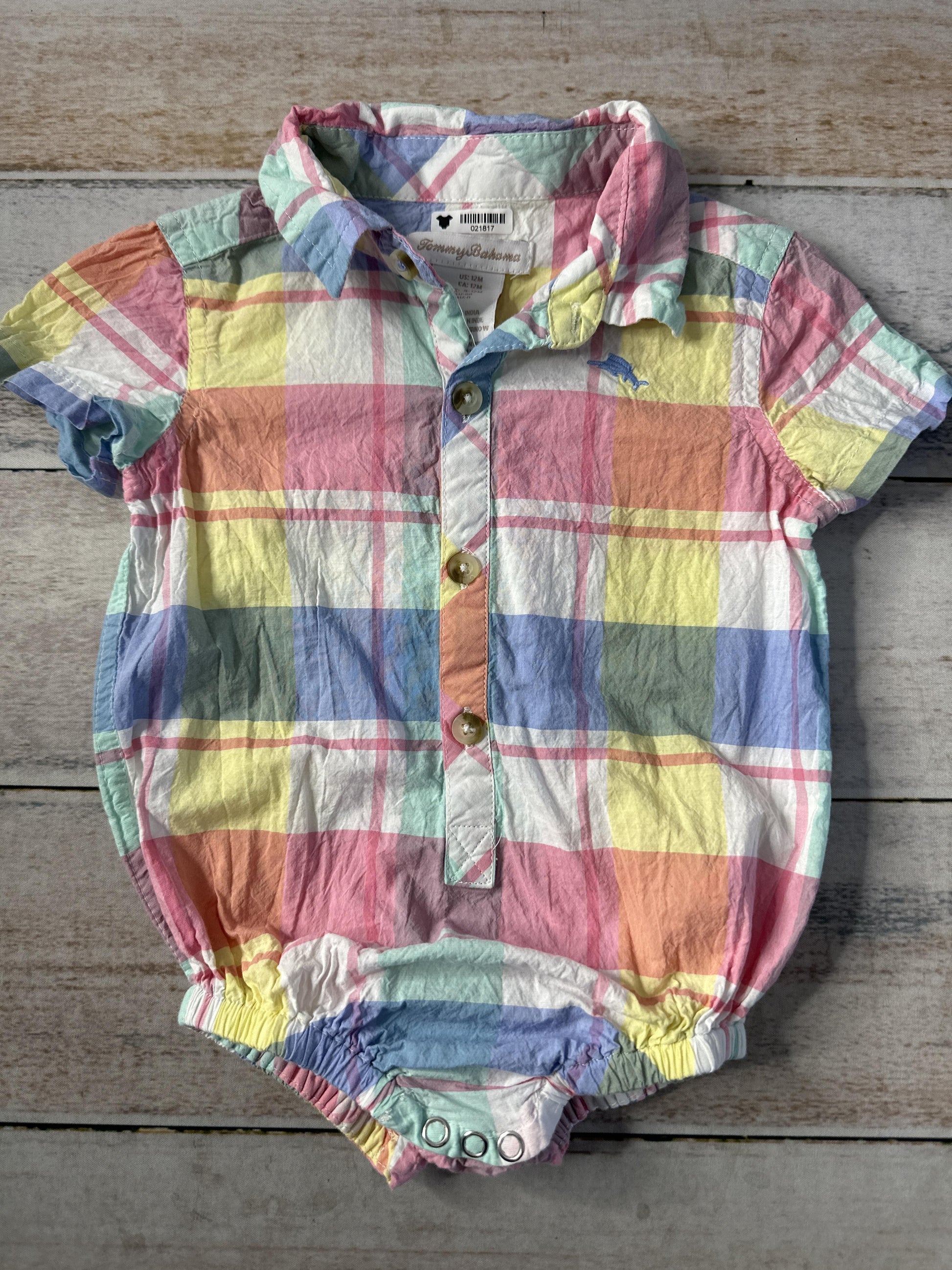 Tommy Bahama Boys Rainbow Onesie Size: 12 months Rainbow