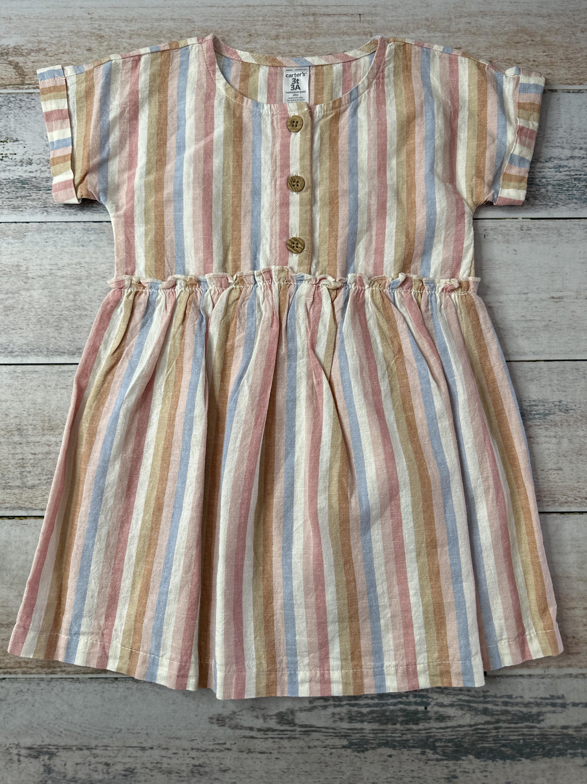 Carters Girls Rainbow Dress Size: 3T Rainbow