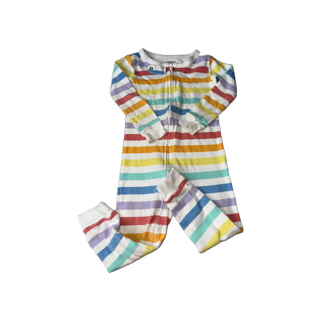 Carters Unisex Rainbow Pajamas Size: 24 months Rainbow