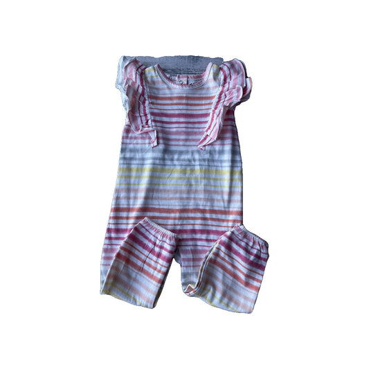 Mac & Moon Girls Rainbow Romper Size: 18 months Rainbow