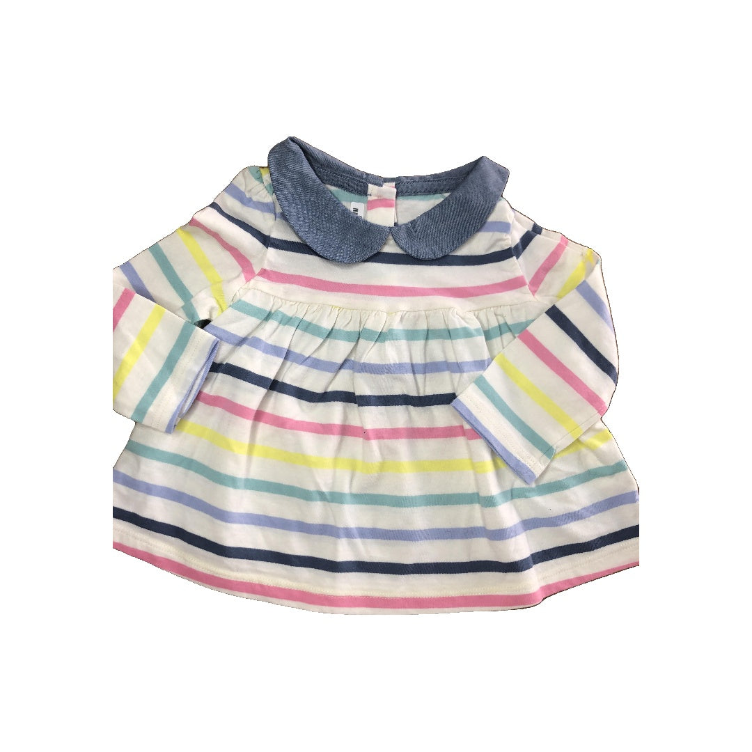 Gap Girls Rainbow Long Sleeve T-Shirt Size: 6-12 months Rainbow