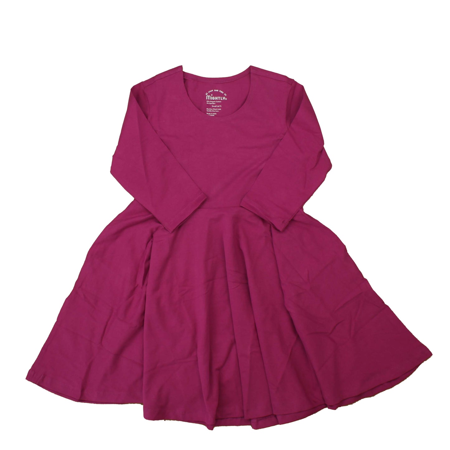 Mightly Girls Raspberry Dress Size: 6-14 Years Raspberry