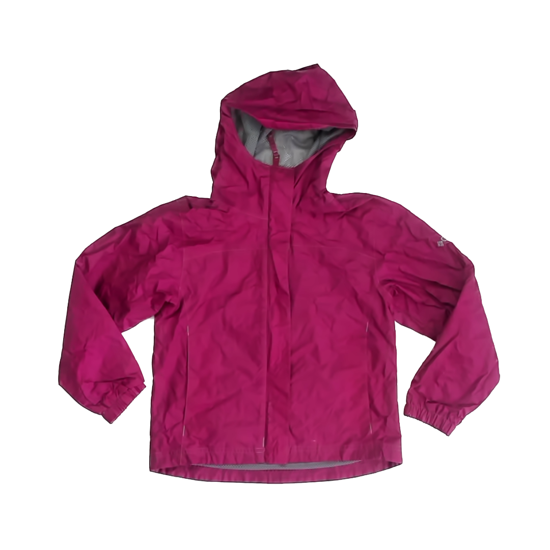 Columbia Girls Raspberry Rain Coat Size: 7-8 Years Raspberry