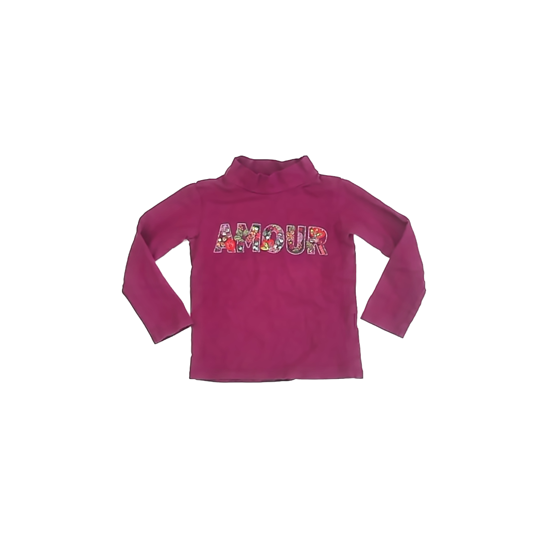 Du Pareil Girls Raspberry Turtleneck Size: 4T Raspberry