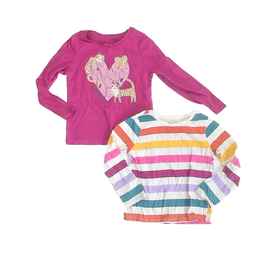 Garanimals Girls Raspberry Long Sleeve T-Shirt Size: 4T Raspberry