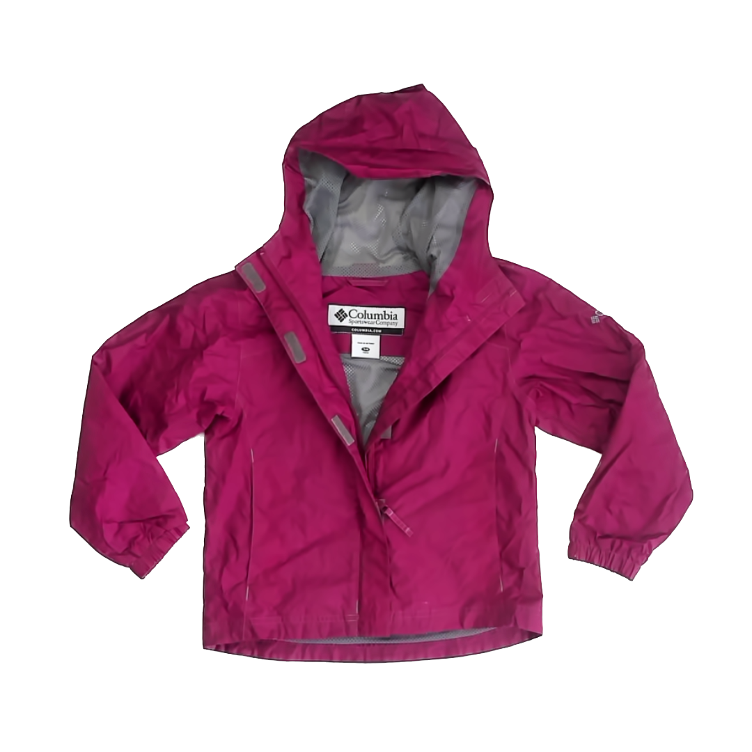 Columbia Girls Raspberry Rain Coat Size: 7-8 Years Raspberry