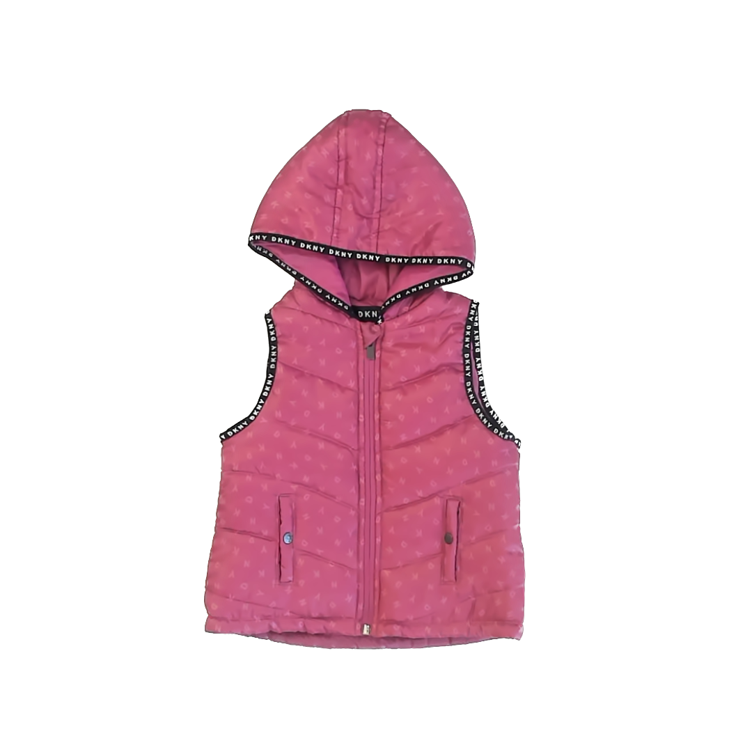 DKNY Girls Raspberry Vest Size: 5T Raspberry