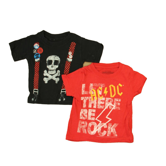 Live Nation Merchandise | Headline Entertainment Boys Red ACDC | Black Skull T-Shirt Size: 12 Months Red ACDC | Black Skull