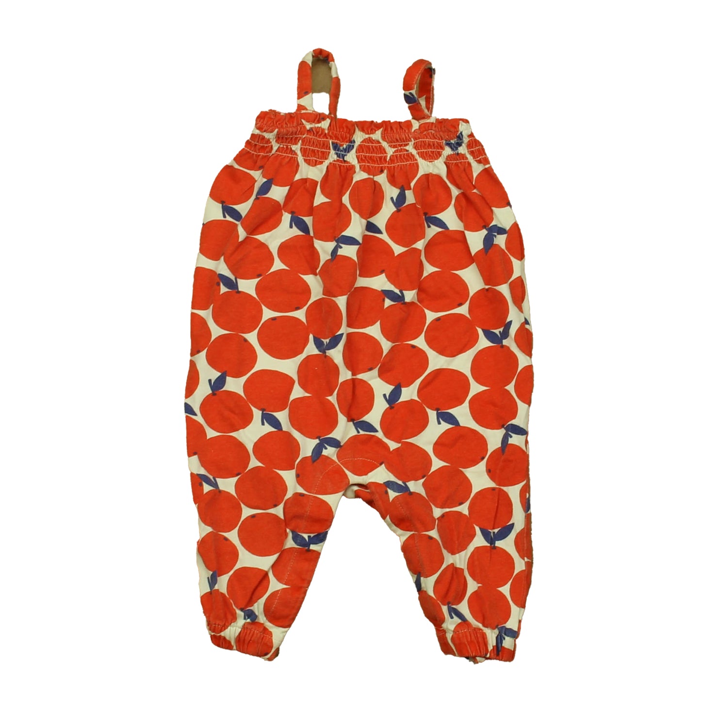 Hanna Andersson Girls Red Apples Romper Size: 3-6 Months