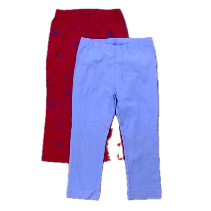 Mightly Girls Red Bird | Purple Leggings Size: 8 Years Red Bird | Purple