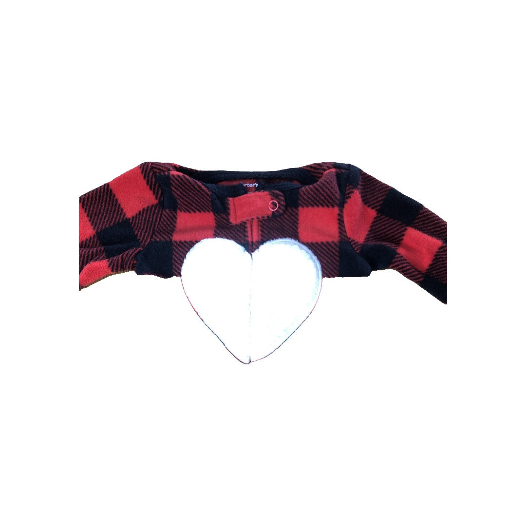 Carters Girls Red | Black | Hearts Pajamas Size: 3 months Red | Black | Hearts