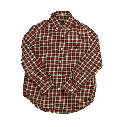 Ralph Lauren Boys Red | Black Plaid Button Down Long Sleeve Size: 4T