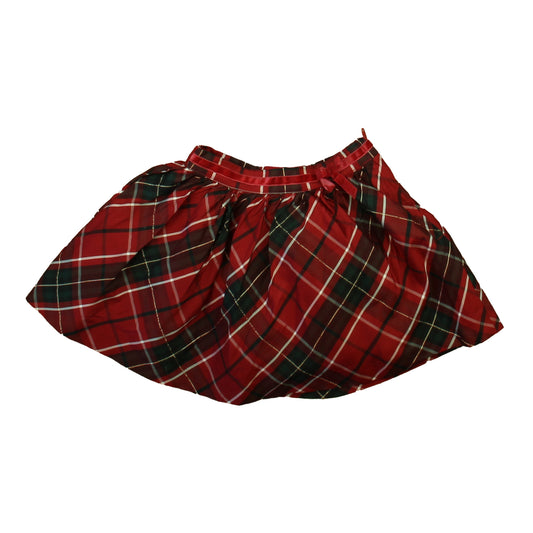 Janie and Jack Girls Red | Black Plaid Skirt Size: 2T Red | Black Plaid